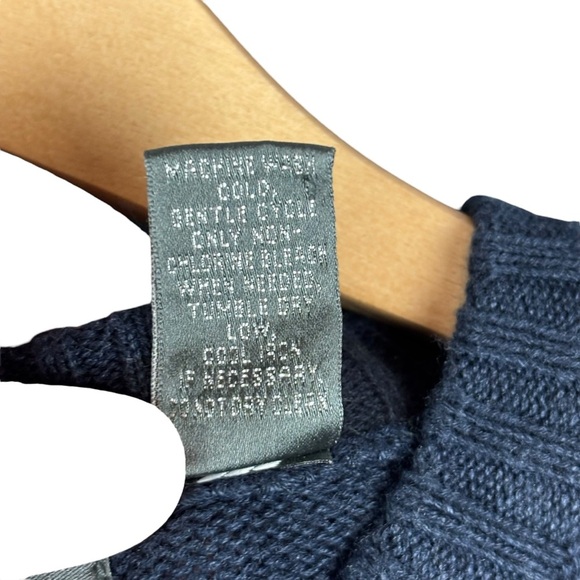 EUC Oscar de la Renta Blue Plaid Crewneck Sweater Sz Large - Picture 5 of 6